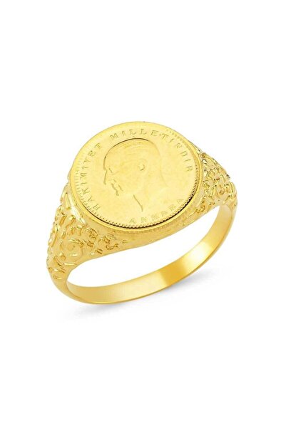 BİLEZİKHANE Ata Çeyrek Altınlı Işlemeli Erkek Yüzük