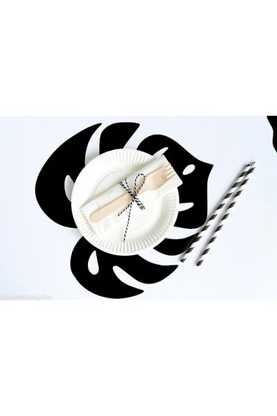 ASENA DESİGN American Service Leather Black Lily Pad 12 Pieces