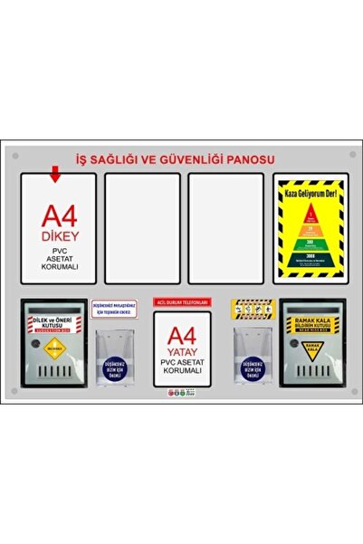 MABEN D-22 Iş Sağlığı Ve Güvenliği Panosu - Dilek,öneri Ve Ramak Kala Kutusu