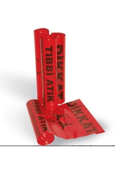 TELKAR Tıbbi Atık Poşeti 55x60 Cm / 100 Micron 1 Rulo 350gr