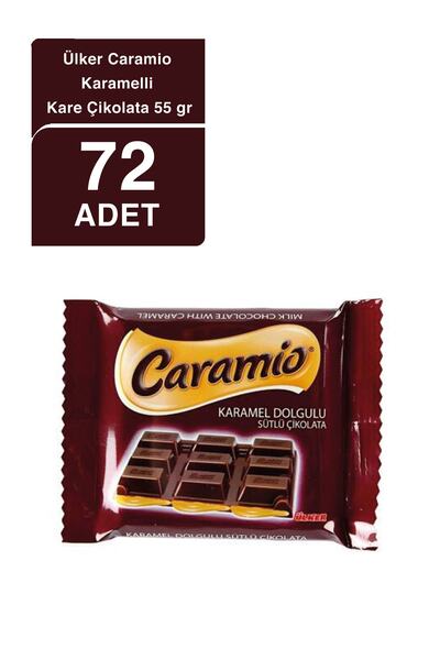 Ülker CARAMİO Karamel Dolgulu Sütlü Çikolata - 55 gram - 72 Adet
