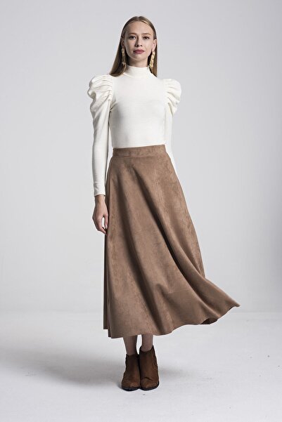 modabirsen Дамска обикновена велурена пола Mevlana