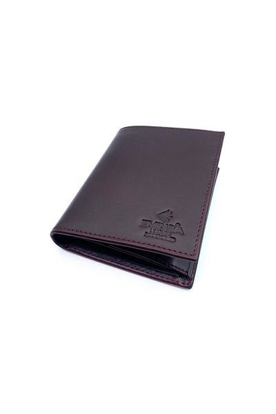 Eminsa Claret Red Leather Vertical Men's Wallet