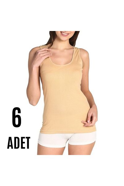 Tutku Γυναικείο εσώρουχο 6 Pack Skin Rib Wide Strap 136