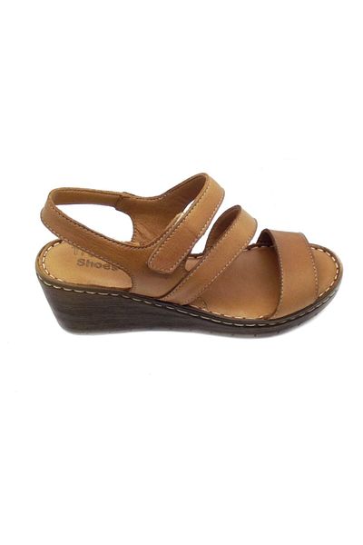 TRENDYSHOES Μοντέρνα 100100112   Δερμάτινα Σανδάλια Ορθοπεδικά Χακί
