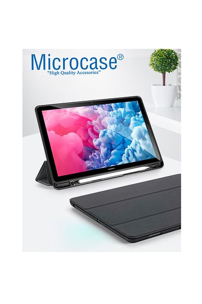 Microcase Huawei Matepad 10.8 Case - Black Tablet with Pen Holder and Stand