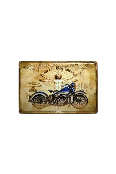 CajuArt Begining Motor Temalı 20x30 Cm Metal Plaka Metal Tablo
