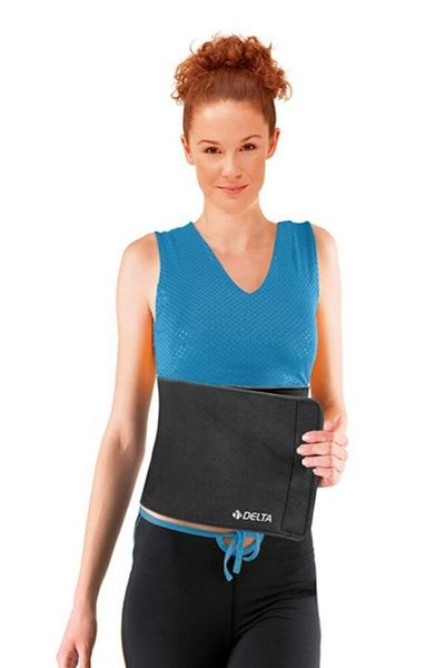 Delta Black Thermal Sauna Belt Waist Corset (25 Cm)