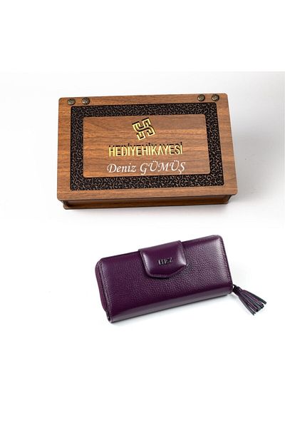 HKY Genuine Leather Multi-Useful Women's Wallet