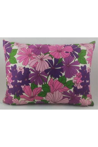 Minderya Mor Çıtır Çiçekli Dikdörtgen Kırlent Kılıfı