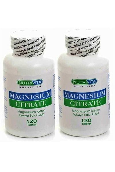 Nutrivita Nutrition 250 mg Magnesium Citrate - 120 Tablets, 2 Boxes