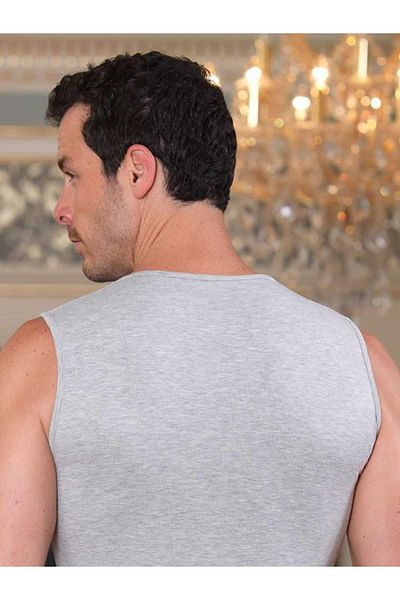 Şahinler Γκρι μηδενικά μανίκια Lycra Single Jersey Tank Top Me077