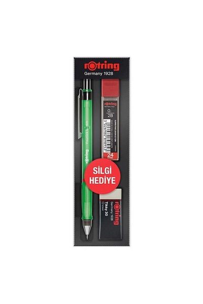 Rotring Visuclick School Set Versatil Pencil + Min + Eraser 3 Piece Set 0.5 Mm Green Ro-vk05-green