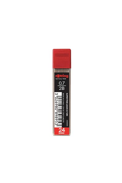Rotring قلم رصاص سوبر بوليمر (2ب) (طرف قلم رصاص متعدد الاستخدامات، دقيقة) 0.7 مم (عبوة واحدة = 12 أنبوبًا)2089895