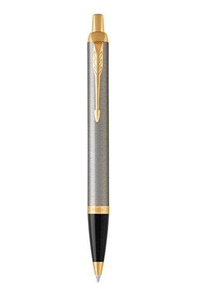 Parker Im Brushed Metal Gt Tükenmez Kalem Krom - Gold 1931670