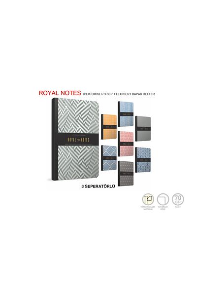 Gıpta Royal Notes - 20*28 120 Sheets Checked Stitching Hard Cover Notebook