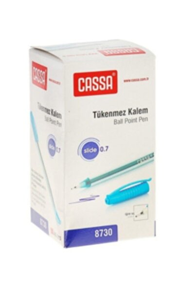 Cassa Tükenmez Kalem Slide 0,7 Mm Mavi 8730 (50 Li Kutu)