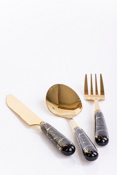 MUKKO HOME Gold 18 Piece Fork Spoon Knife Set