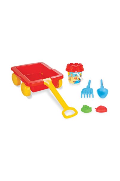 PİLSAN Kovalı Araba Seti Oyuncak El Arabası Kova Tırmık Setli