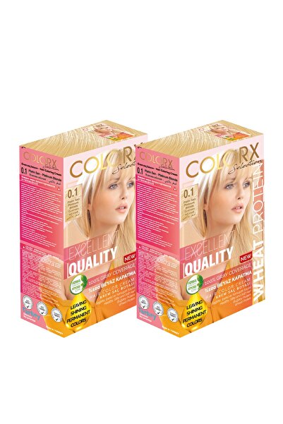 COLORX 2 Kutu Set Saç Boyası - 0.1 - Platin Sarı