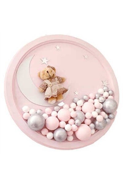 PiCare Ξύλινος κύκλος με φούσκα 36x36 εκ. - Στολίδι πόρτας, Πακ.:1-