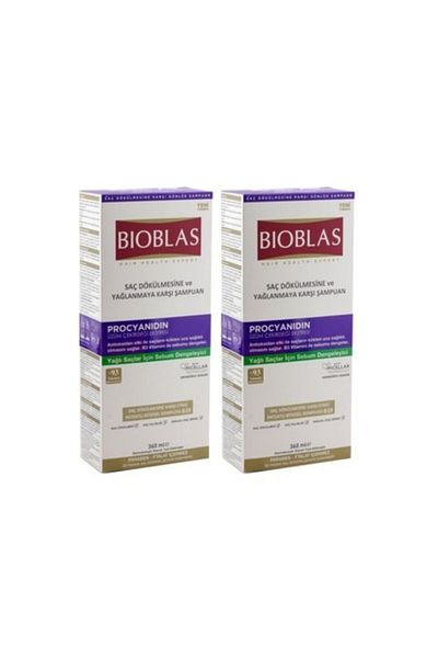 Bioblas Bıoblas Shampoo - 360 Ml X2 Pieces, Anti-Hair Loss and Oil