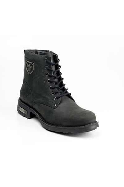 Darkwood 4621 Μαύρες μπότες από γνήσιο δέρμα Nubuck με φερμουάρ