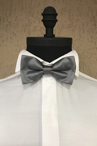 Quesste Accessory Сірий чоловічий метелик - дизайн з армурою