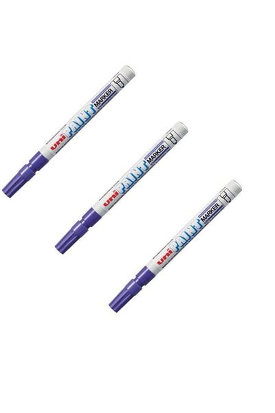 UNİ-BALL Uni Paint Marker 0.8-1.2 Painting Marker Purple 3 Pieces