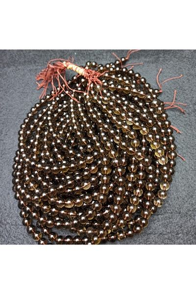 Yüksel Boncuk 8 Mm Smokey Quartz Natural Stone String