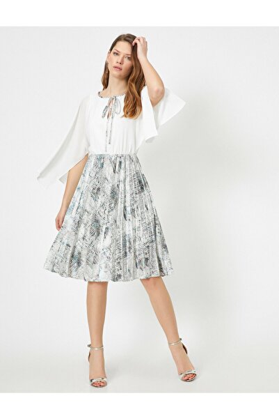 Koton Women's Blue Patterned Dress