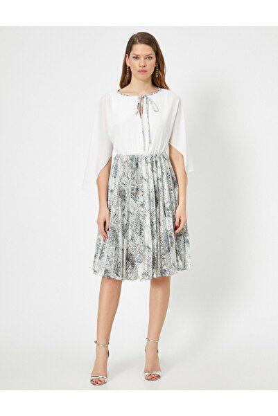 Koton Women's Blue Patterned Dress