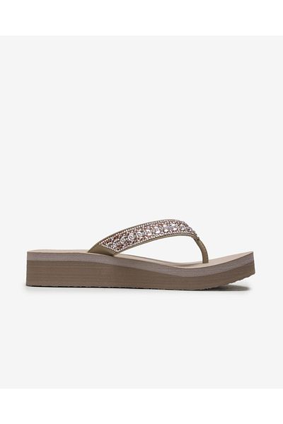 SKECHERS VINYASA - GLORY DAY Papuci de damă bej - 31619 TPE