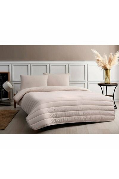 Taç Kapicino Jersey Quilt Set Natura Single