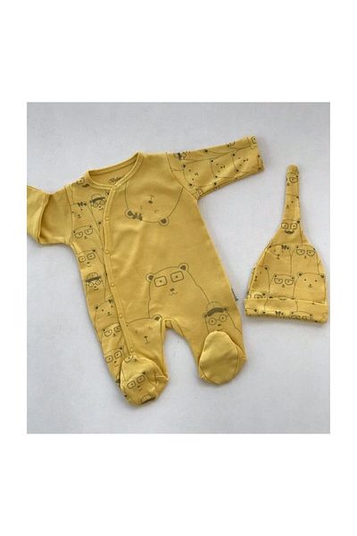 Bebitof Baby Bebitof Bulk Bears Jumpsuit with Hat