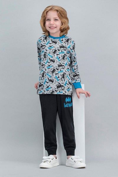 Batman Licensed Gray Boy's Pajama Set V1