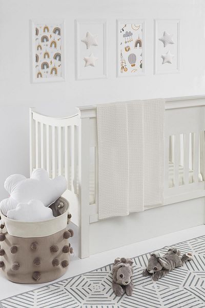 Upline Baby Ecru 100% Cotton Baby Blanket(90x100)
