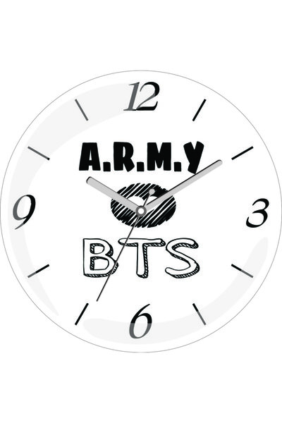3M Ρολόι τοίχου Army Bts Silent Acoustic Bombshell από γυαλί