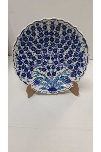 Sultan Çini -çini El Emeği Samur Desenli 25 Cm Duvar Tabağı