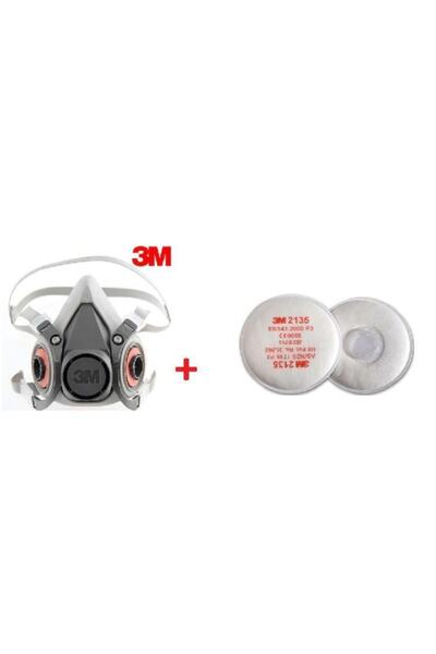 3M Ffp3 Maske Set 6200 Yarım Yüz Maske + 2135 Ffp3 Filtre Kombine Set