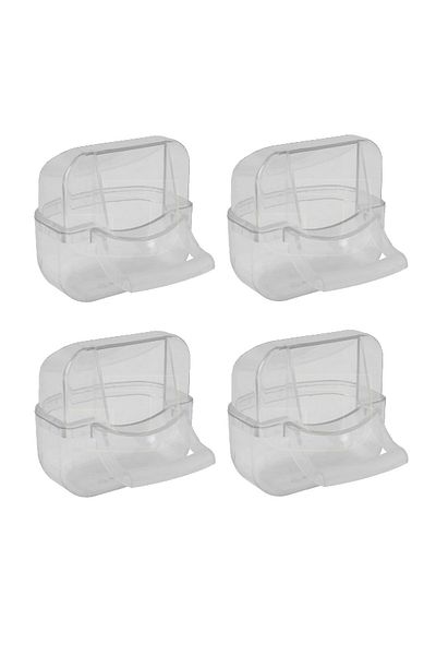 ARMATÜRK Tisert Luxury Transparent Crystal Bird Food Holder 4 Pieces