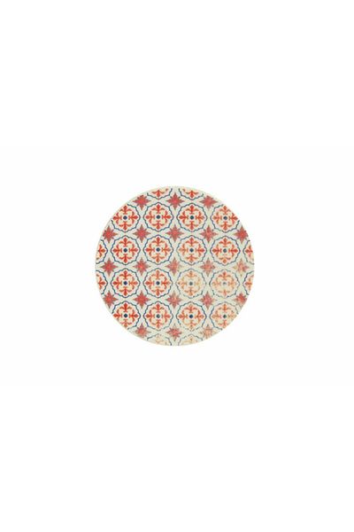 Porland 04alm002390 16 Cm Tiles Silicone Orange Patterned Round Single Plate