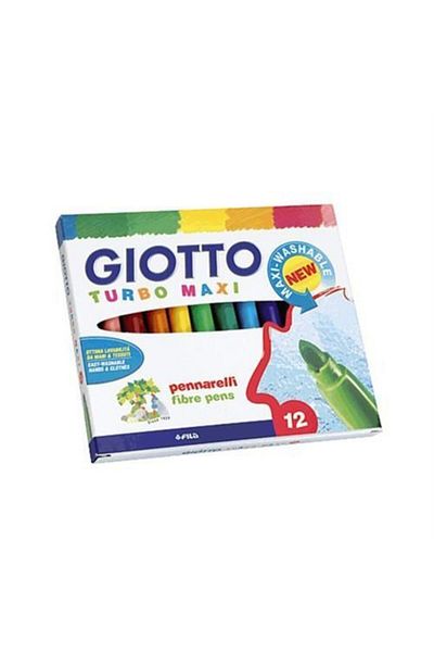 Giotto Turbo Maxi Felt Tip 12 Colors454000