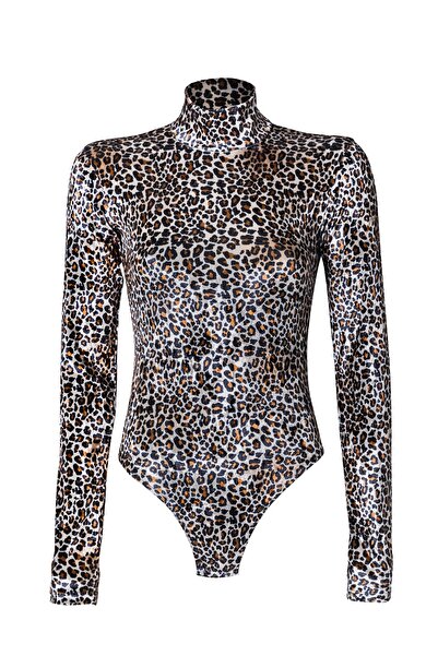Hypnos Kadife Çıt Çıtlı Leopar Body