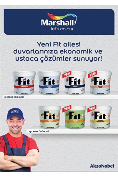 Marshall FİT SİLİKONLU ÖRTÜCÜ DIŞ CEPHE ASTARI 12.5LT=20KG-Boya Sarfiyatını Azaltır-Kolay Uygulanır