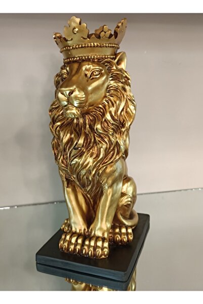 Dream Home Aslan Kral Heykeli Gold