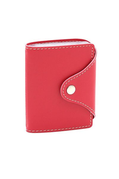2K Credit Card Holder Fuchsia 10 Leaves Vertical 7.5x9.7 Cm