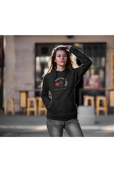 Raf Coll Φούτερ Unisex Μαύρη κουκούλα με ψηφιακή εκτύπωση