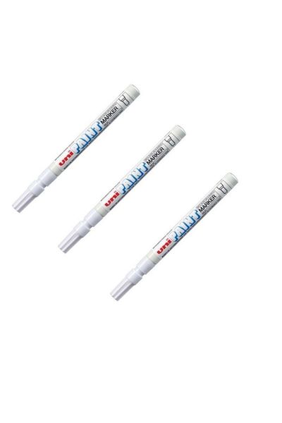 UNİ-BALL Uni Paint Marker 0.8-1.2 Painting Marker White 3 Pieces