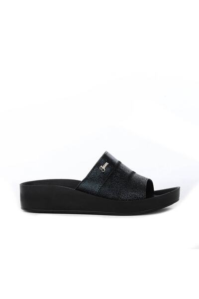 Jasmine Women's Black Orthopedic Comfortable and Stylish Slippers